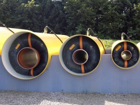 Пневматическое заглушающее перекрытие LAMPE тип 600-1200, серия 2000 под обводную трубу 400 мм.